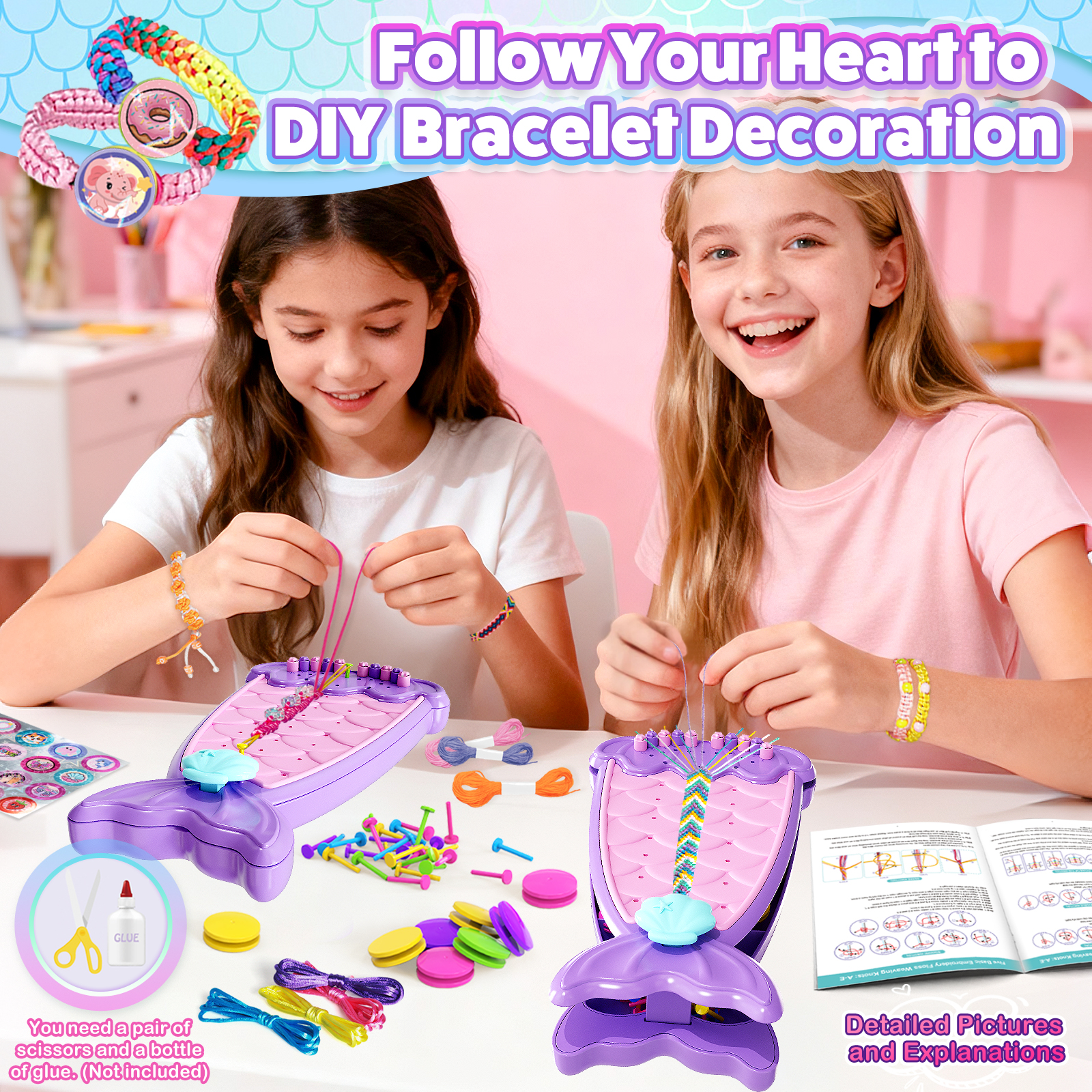 Friendship Bracelet Making Kit - Art Craft Ideas For Kids avaliação e preço